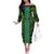 Custom Nigeria Football Champion 2024 Off The Shoulder Long Sleeve Dress - Wonder Print Shop