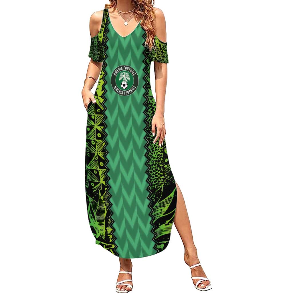 Custom Nigeria Football Champion 2024 Summer Maxi Dress - Wonder Print Shop