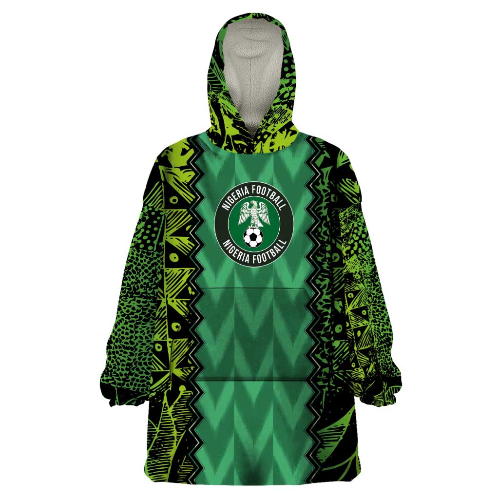 Custom Nigeria Football Champion 2024 Wearable Blanket Hoodie - Wonder Print Shop