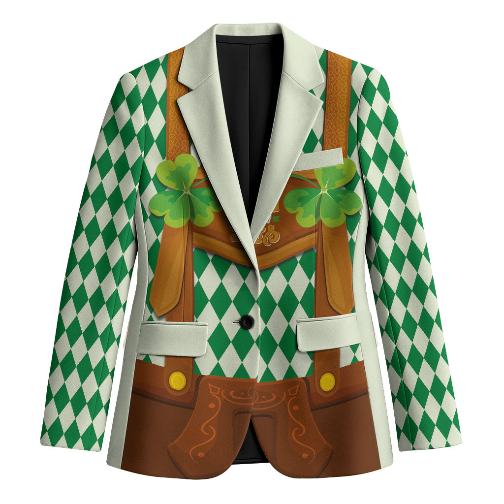 Ireland Oktoberfeis Blazer Shamrock with Lederhosen Costume