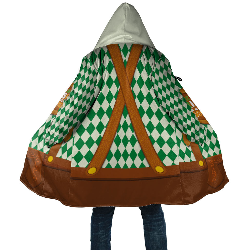 Ireland Oktoberfeis Cloak Shamrock with Lederhosen Costume