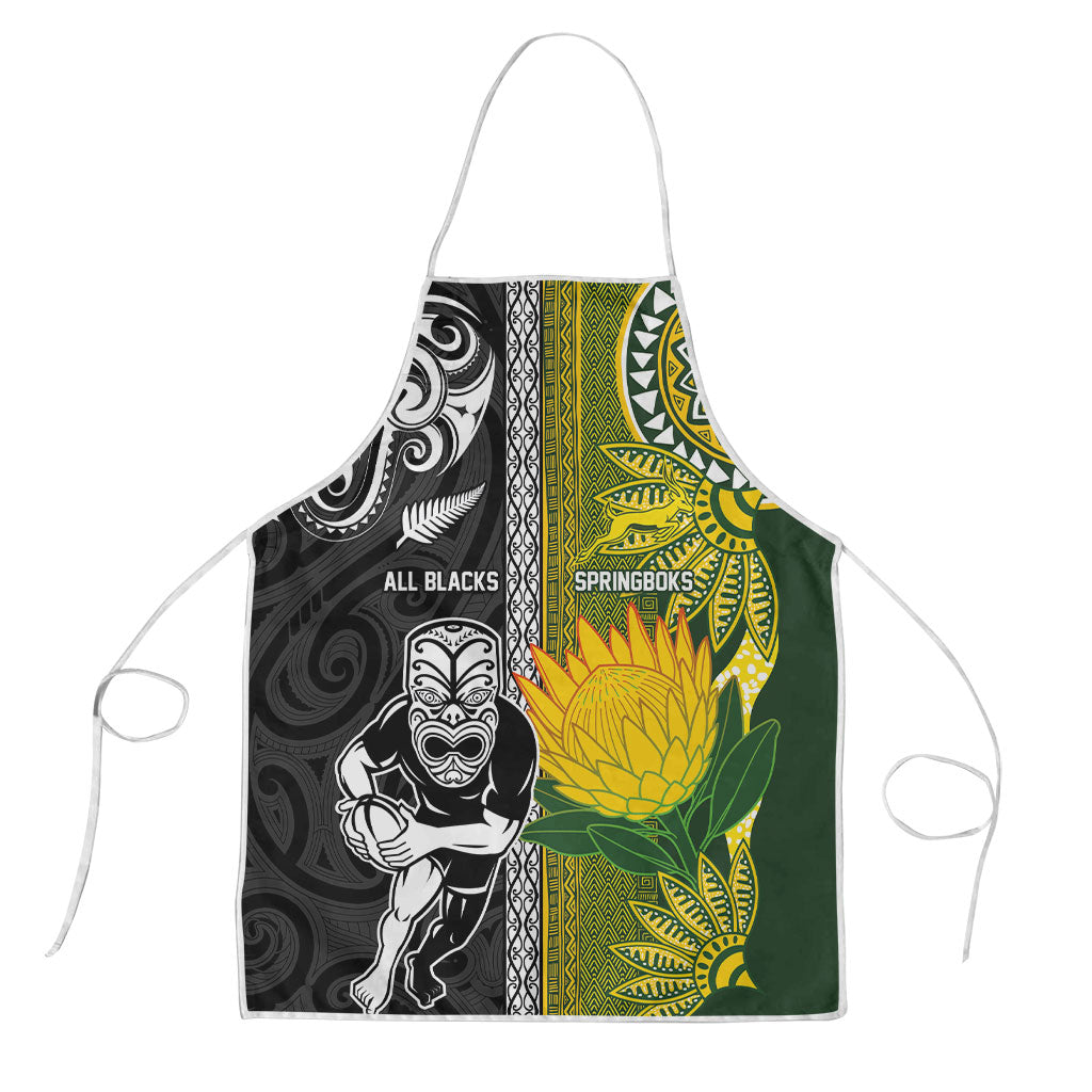 Rugby New Zealand and South Africa Apron Greatest Rivalry Silver Fern and Antelope