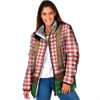 Bavarian Lederhosen Costume Style Padded Jacket Red Caro Pattern - Wonder Print Shop