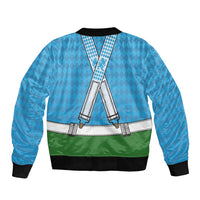 Bavarian Lederhosen Costume Style Bomber Jacket Lions Rautenflagge Pattern - Wonder Print Shop