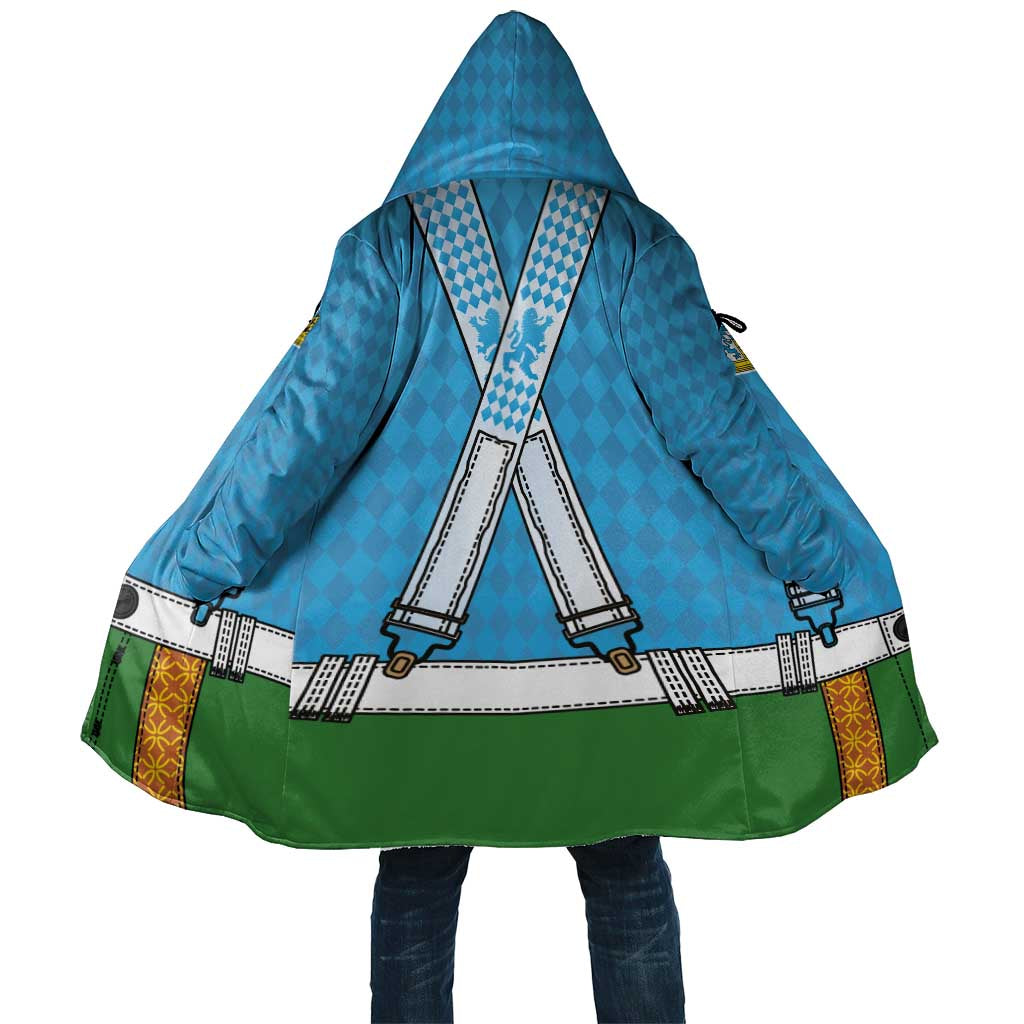 Bavarian Lederhosen Costume Style Cloak Lions Rautenflagge Pattern - Wonder Print Shop