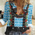 German Christmas Women Casual Shirt Lederhosen Weihnachten Style with Bavaria Pattern