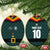 Custom German Christmas Ceramic Ornament German Football Jersey mix Santa Suit Style - Wonder Print Shop