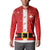 Personalized Swiss Christmas - Designed in Santa Suit Button Sweatshirt - Wonder Print Shop