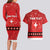 Personalized Swiss Christmas - Designed in Santa Suit Couples Matching Long Sleeve Bodycon Dress and Hawaiian Shirt - Wonder Print Shop