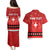 Personalized Swiss Christmas - Designed in Santa Suit Couples Matching Puletasi and Hawaiian Shirt - Wonder Print Shop