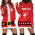 Personalized Swiss Christmas - Designed in Santa Suit Hoodie Dress