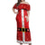 Personalized Swiss Christmas - Designed in Santa Suit Off Shoulder Maxi Dress - Wonder Print Shop