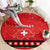 Personalized Swiss Christmas - Designed in Santa Suit Round Carpet