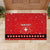 Personalized Swiss Christmas - Designed in Santa Suit Rubber Doormat