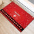 Personalized Swiss Christmas - Designed in Santa Suit Rubber Doormat