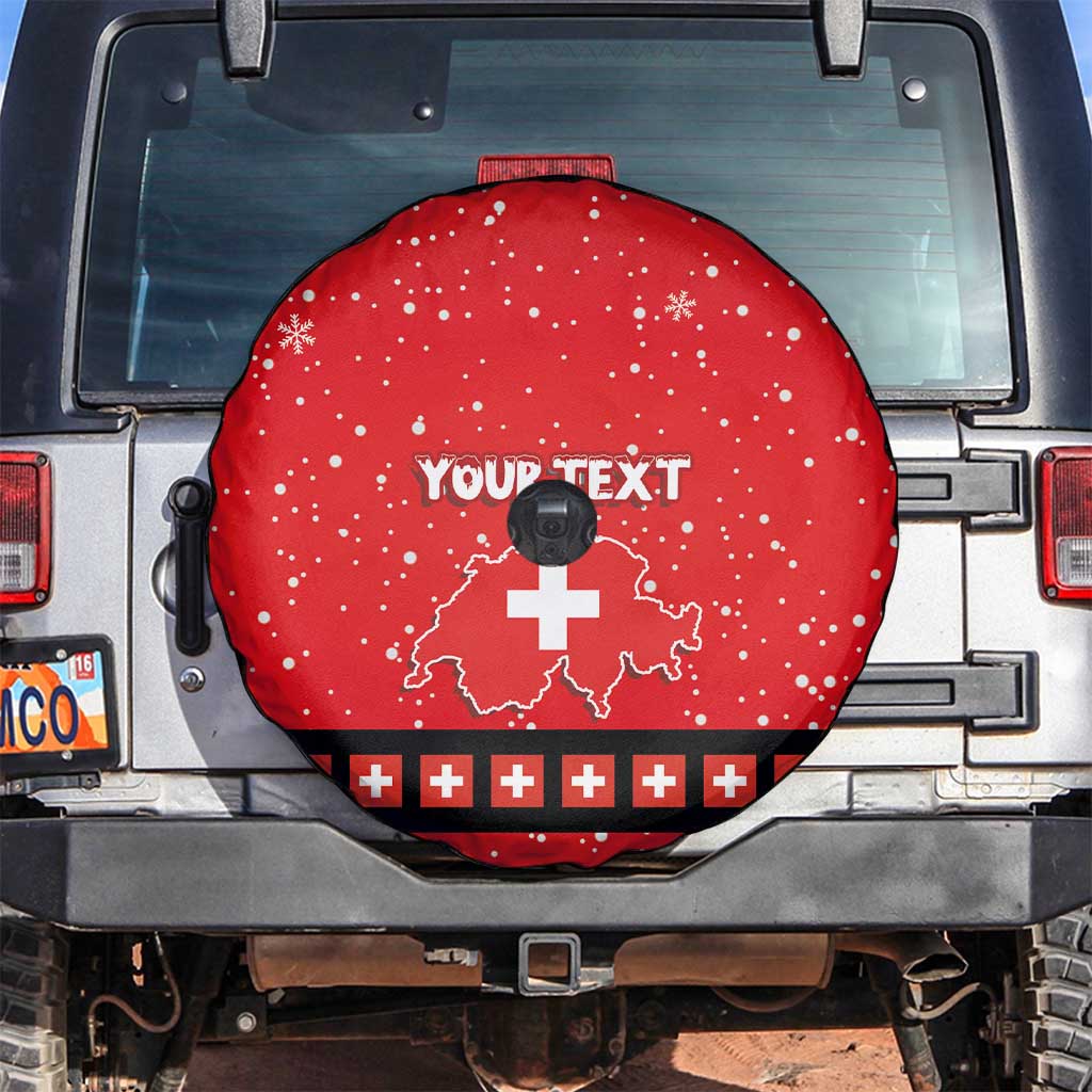 Personalized Swiss Christmas - Designed in Santa Suit Spare Tire Cover