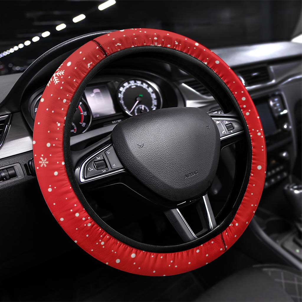 Swiss Christmas - Designed in Santa Suit Steering Wheel Cover