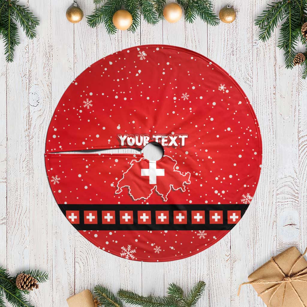 Personalized Swiss Christmas - Designed in Santa Suit Tree Skirt