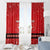 Personalized Swiss Christmas - Designed in Santa Suit Window Curtain