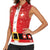 Personalized Swiss Christmas - Designed in Santa Suit Women Sleeveless Polo Shirt