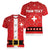 Personalized Swiss Christmas - Designed in Santa Suit Women V-Neck T-Shirt