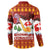 Swiss Santa Plays The Alphorn Christmas Button Sweatshirt The Matterhorn with Christmas Elements - Wonder Print Shop