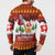 Swiss Santa Plays The Alphorn Christmas Button Sweatshirt The Matterhorn with Christmas Elements - Wonder Print Shop