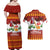 Swiss Santa Plays The Alphorn Christmas Couples Matching Off Shoulder Maxi Dress and Hawaiian Shirt The Matterhorn with Christmas Elements - Wonder Print Shop