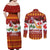 Swiss Santa Plays The Alphorn Christmas Couples Matching Off Shoulder Maxi Dress and Long Sleeve Button Shirt The Matterhorn with Christmas Elements - Wonder Print Shop