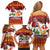 Swiss Santa Plays The Alphorn Christmas Family Matching Off Shoulder Short Dress and Hawaiian Shirt The Matterhorn with Christmas Elements - Wonder Print Shop