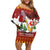 Swiss Santa Plays The Alphorn Christmas Family Matching Off Shoulder Short Dress and Hawaiian Shirt The Matterhorn with Christmas Elements - Wonder Print Shop