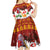 Swiss Santa Plays The Alphorn Christmas Kid Short Sleeve Dress The Matterhorn with Christmas Elements - Wonder Print Shop