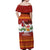 Swiss Santa Plays The Alphorn Christmas Off Shoulder Maxi Dress The Matterhorn with Christmas Elements - Wonder Print Shop