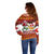 Swiss Santa Plays The Alphorn Christmas Off Shoulder Sweater The Matterhorn with Christmas Elements - Wonder Print Shop