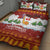 Swiss Santa Plays The Alphorn Christmas Quilt Bed Set The Matterhorn with Christmas Elements