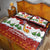 Swiss Santa Plays The Alphorn Christmas Quilt Bed Set The Matterhorn with Christmas Elements