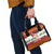 Swiss Santa Plays The Alphorn Christmas Shoulder Handbag The Matterhorn with Christmas Elements