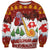 Swiss Santa Plays The Alphorn Christmas Sweatshirt The Matterhorn with Christmas Elements