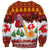 Swiss Santa Plays The Alphorn Christmas Sweatshirt The Matterhorn with Christmas Elements