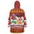 Swiss Santa Plays The Alphorn Christmas Wearable Blanket Hoodie The Matterhorn with Christmas Elements