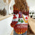 Swiss Santa Plays The Alphorn Christmas Women Casual Shirt The Matterhorn with Christmas Elements