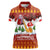 Swiss Santa Plays The Alphorn Christmas Women Polo Shirt The Matterhorn with Christmas Elements