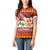 Swiss Santa Plays The Alphorn Christmas Women Polo Shirt The Matterhorn with Christmas Elements