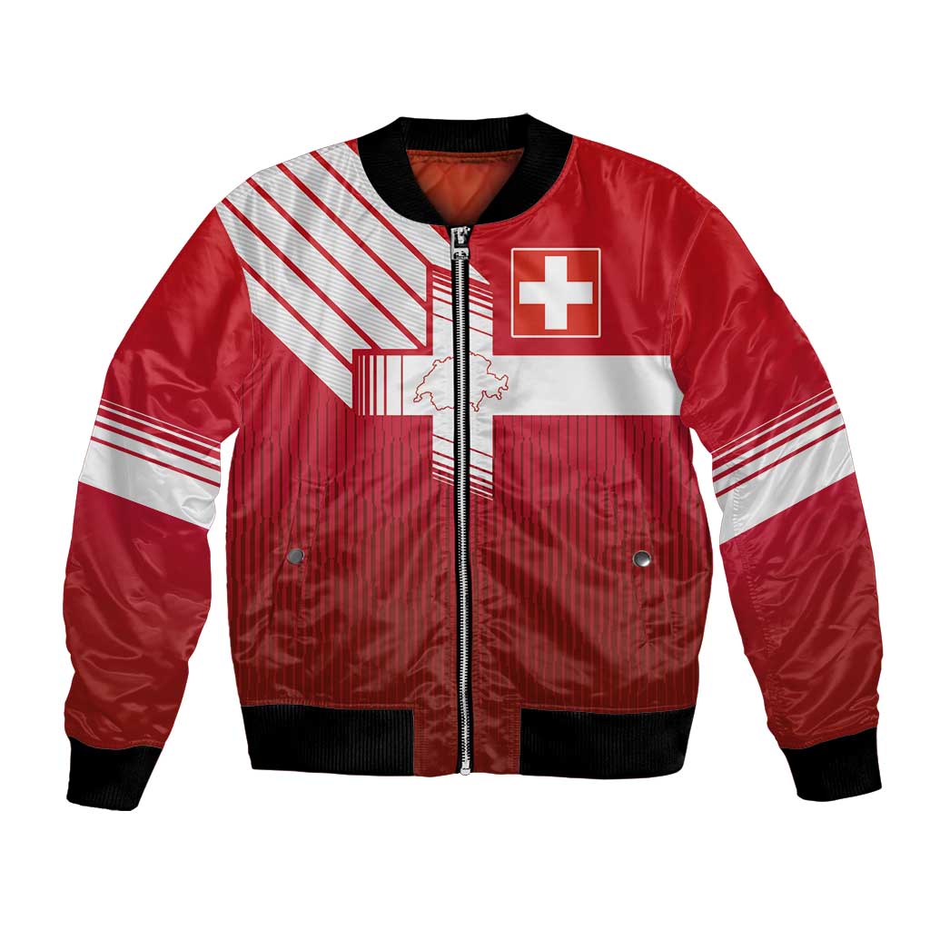 Custom Swiss Football Jersey for The Champions Bomber Jacket - Wonder Print Shop