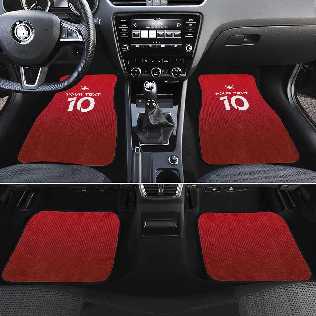 Custom Swiss Football Jersey for The Champions Car Mats - Wonder Print Shop