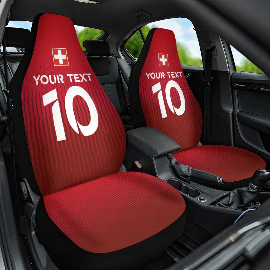 Custom Swiss Football Jersey for The Champions Car Seat Cover - Wonder Print Shop