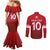 Custom Swiss Football Jersey for The Champions Couples Matching Mermaid Dress and Long Sleeve Button Shirt