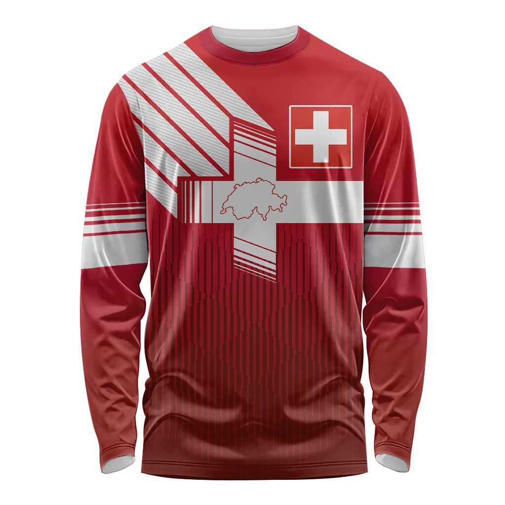 Custom Swiss Football Jersey for The Champions Long Sleeve Shirt - Wonder Print Shop