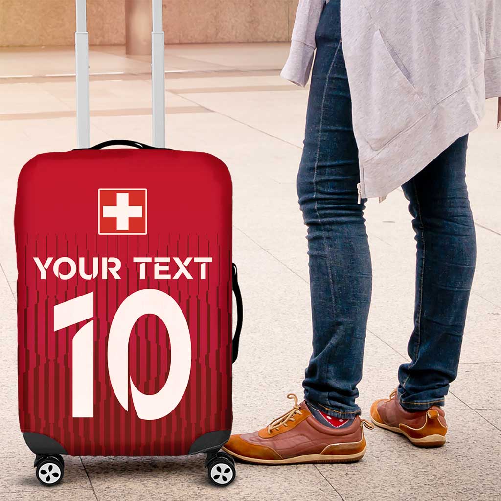 Custom Swiss Football Jersey for The Champions Luggage Cover - Wonder Print Shop