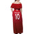 Custom Swiss Football Jersey for The Champions Off Shoulder Maxi Dress - Wonder Print Shop